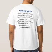 Professionele Groene Blauwe Drukwas Service T-shirt (Achterkant)