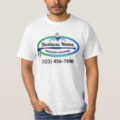 Professionele Groene Blauwe Drukwas Service T-shirt (Voorkant)