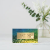 Professionele groene bokeh, Lijst, gouden harten Klantenkaartje (Staand voorkant)