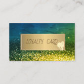 Professionele groene bokeh, Lijst, gouden harten Klantenkaartje (Voorkant)