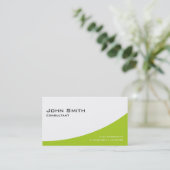 Professionele groene elegante moderne computer met visitekaartje (Staand voorkant)