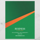 Professionele groene flyer met oranje streep (Achterkant)