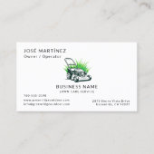 Professionele groene gazon zorg en service visitekaartje (Voorkant)