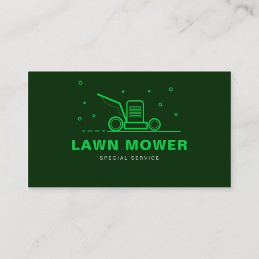 Professionele groene gazon zorg & landschapsarchit visitekaartje (Achterkant)