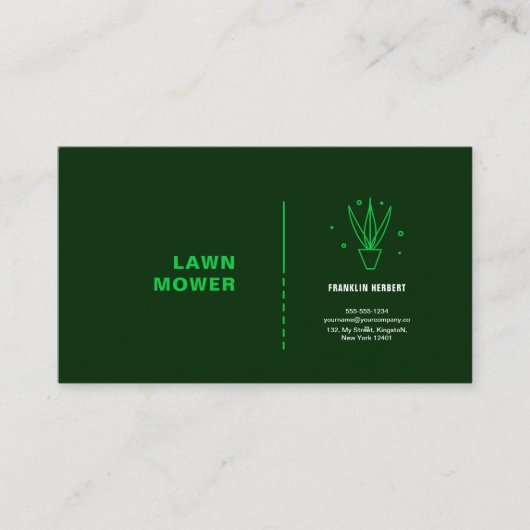 Professionele groene gazon zorg & landschapsarchit visitekaartje (Voorkant)
