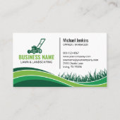 Professionele groene gazonverzorging Landscaping M Visitekaartje (Voorkant)