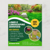 Professionele groene gazonverzorging Landschapsarc Flyer (Voorkant)