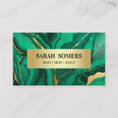 Professionele Groene Gouden Agaat Visitekaartje (Voorkant)