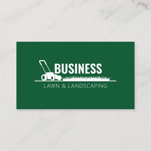 Professionele Groene Lawn Care Landscaper maaien Visitekaartje (Achterkant)