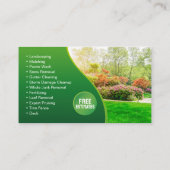 Professionele Groene Lawn Care Landscaping maaien Visitekaartje (Achterkant)