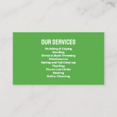 Professionele Groene Lawn Care, Landschapsservice Visitekaartje (Achterkant)