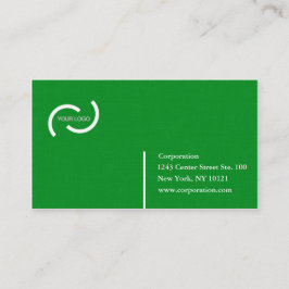 Professionele groene linnen textuur visitekaartjes