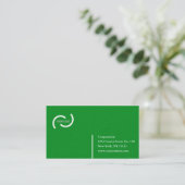 Professionele groene linnen textuur visitekaartjes (Staand voorkant)