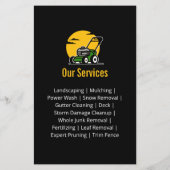 Professionele Groene Maai Service Gele Zon Flyer (Achterkant)
