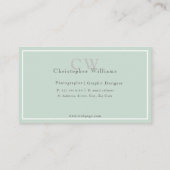 Professionele Groene Minimalist Dank u kaart Visitekaartje (Achterkant)