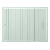 Professionele Groene Minimalist Notitieblok (Voorkant)