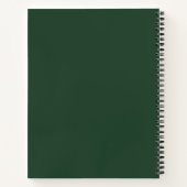 Professionele Groene Monogram Eerste Letter Zakeli Notitieboek (Achterkant)