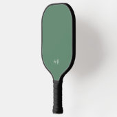 Professionele Groene Monogram Initialen Pickleball Paddle (Links)
