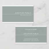 Professionele, groene, stijlvolle design luxe visitekaartje (Voorkant / Achterkant)