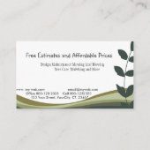 Professionele, groene vertakking, Natuur in landsc Visitekaartje (Achterkant)