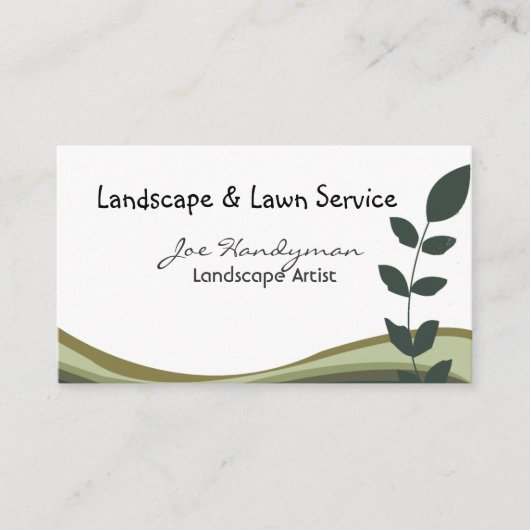 Professionele, groene vertakking, Natuur in landsc Visitekaartje (Voorkant)