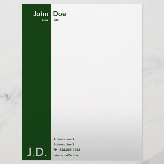 professionele groenen briefhoofd (Voorkant)