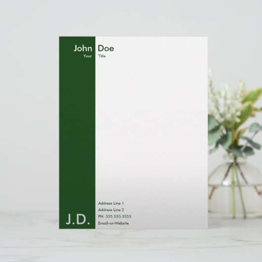 professionele groenen briefhoofd (Staand voorkant)
