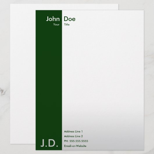 professionele groenen briefhoofd (Voorkant / Achterkant)