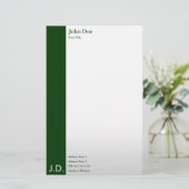 professionele groenen briefpapier (Staand voorkant)