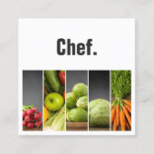 Professionele groenten Nutritionist Chef Vierkante Visitekaartje (Voorkant)