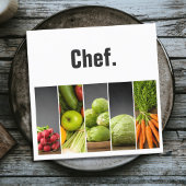 Professionele groenten Nutritionist Chef Vierkante Visitekaartje
