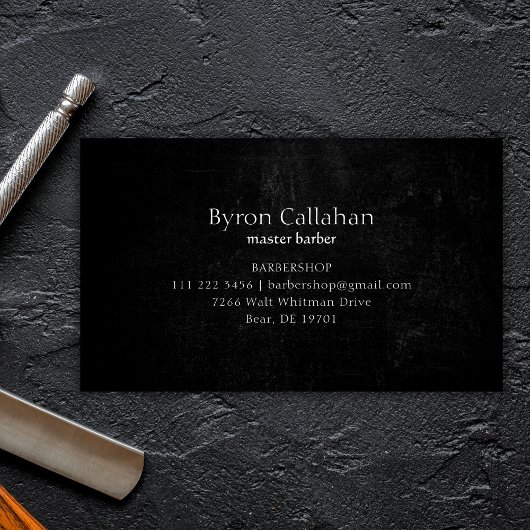 Professionele Grunge Barber Stylist Barbershop Visitekaartje