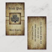 Professionele  grunge Irish Gelukkig shamrock Visitekaartje (Voorkant / Achterkant)