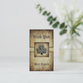 Professionele  grunge Irish Gelukkig shamrock Visitekaartje (Staand voorkant)