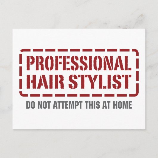 Professionele haarlijst briefkaart (Voorkant)