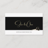 Professionele Haarsalon Gouden Schaar Haarstylist Visitekaartje (Voorkant)