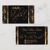 Professionele haarstylist - Gold marmer Visitekaartje (Voorkant / Achterkant)