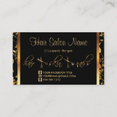 Professionele haarstylist - Gold marmer Visitekaartje (Achterkant)