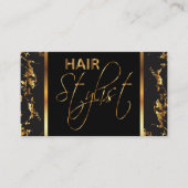 Professionele haarstylist - Gold marmer Visitekaartje (Voorkant)