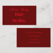 Professionele Haarstylist Salon Minimal Bourgogne Visitekaartje (Voorkant / Achterkant)