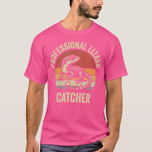 Professionele hagedisvanger Funny Gecko Lizard Hun T-shirt (Voorkant)
