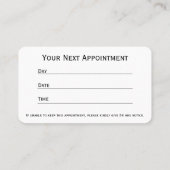 Professionele Hair Stylist Afspraak Afsprakenkaartje (Achterkant)