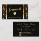 Professionele Hair Stylist Specialist - Gold Marbl Visitekaartje (Voorkant / Achterkant)