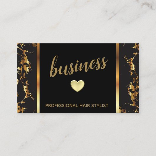 Professionele Hair Stylist Specialist - Gold Marbl Visitekaartje (Voorkant)