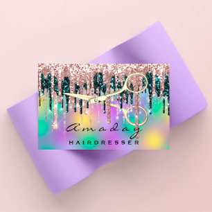 Professionele Hairdresser Scissors Roos QR CODE Visitekaartje