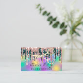 Professionele Hairdresser Scissors Roos QR CODE Visitekaartje (Staand voorkant)