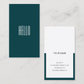 Professionele hallo script visitekaartje (Voorkant / Achterkant)
