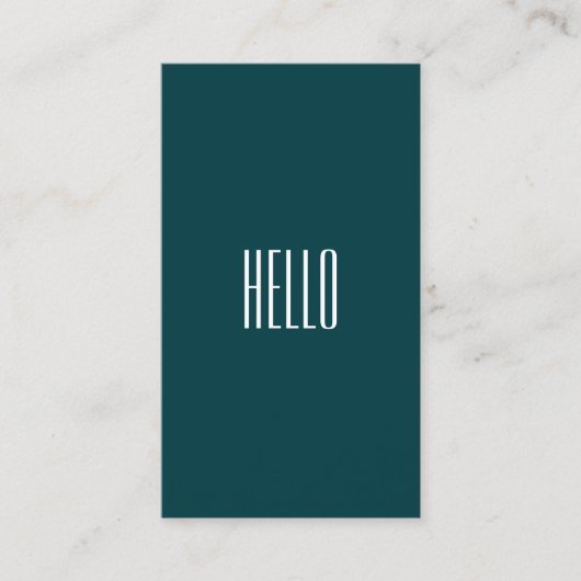 Professionele hallo script visitekaartje (Voorkant)
