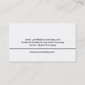 Professionele halve cirkel donkergrijze Visitekaar Visitekaartje (Achterkant)