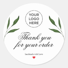 Professionele Handgemaakte met liefde Bedankt  Ronde Sticker